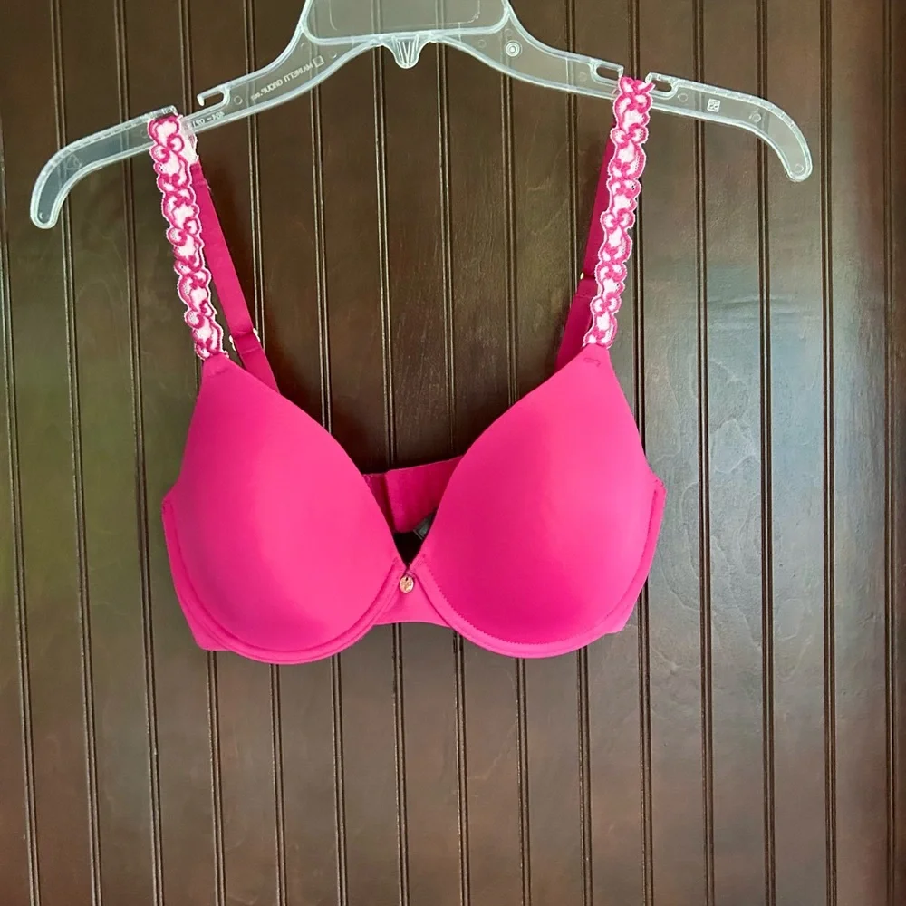 NATORI Pure Luxe Custom Coverage Contour Underwire Bra Embroidered Straps | 32D